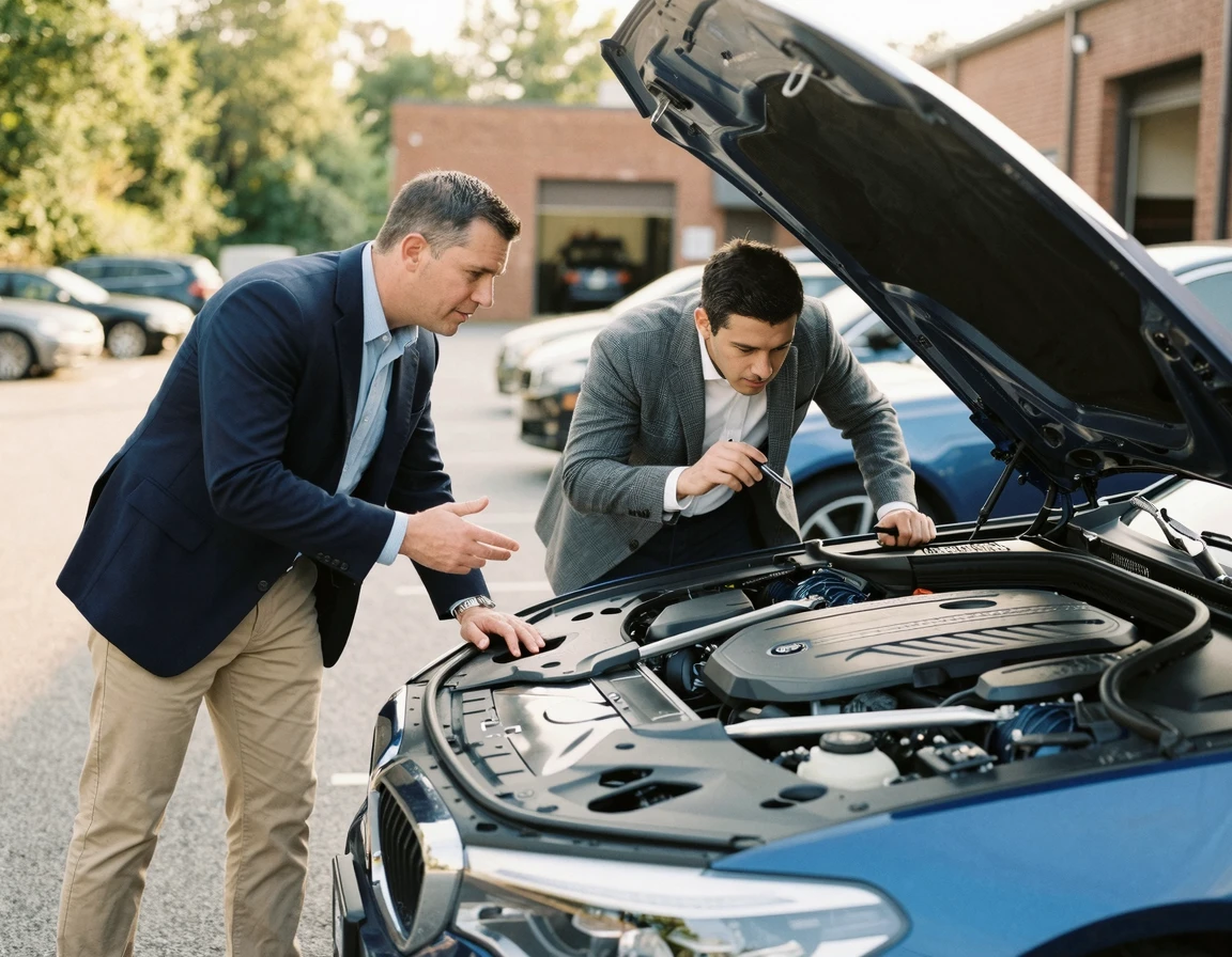 리스 승계 전 차량의 상태를 직접 점검하는 모습
