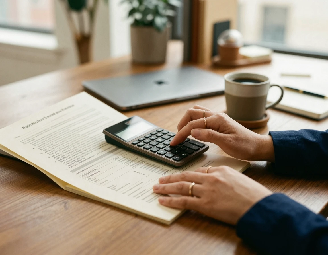 자동차 리스 계약서와 계산기