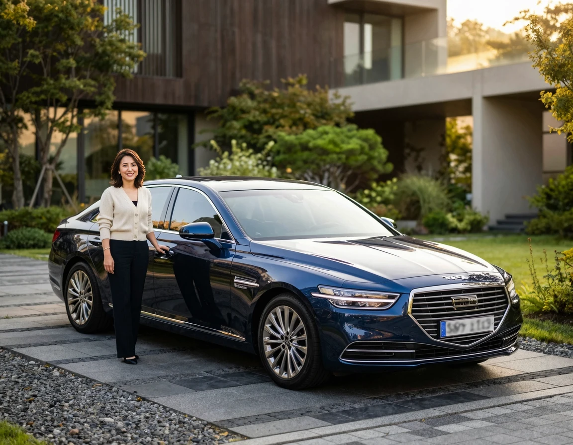 관리가 잘 된 수입 세단