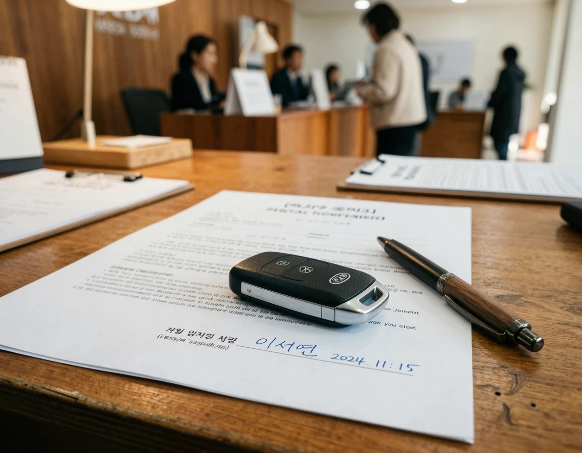 월렌트카 계약서와 스마트키
