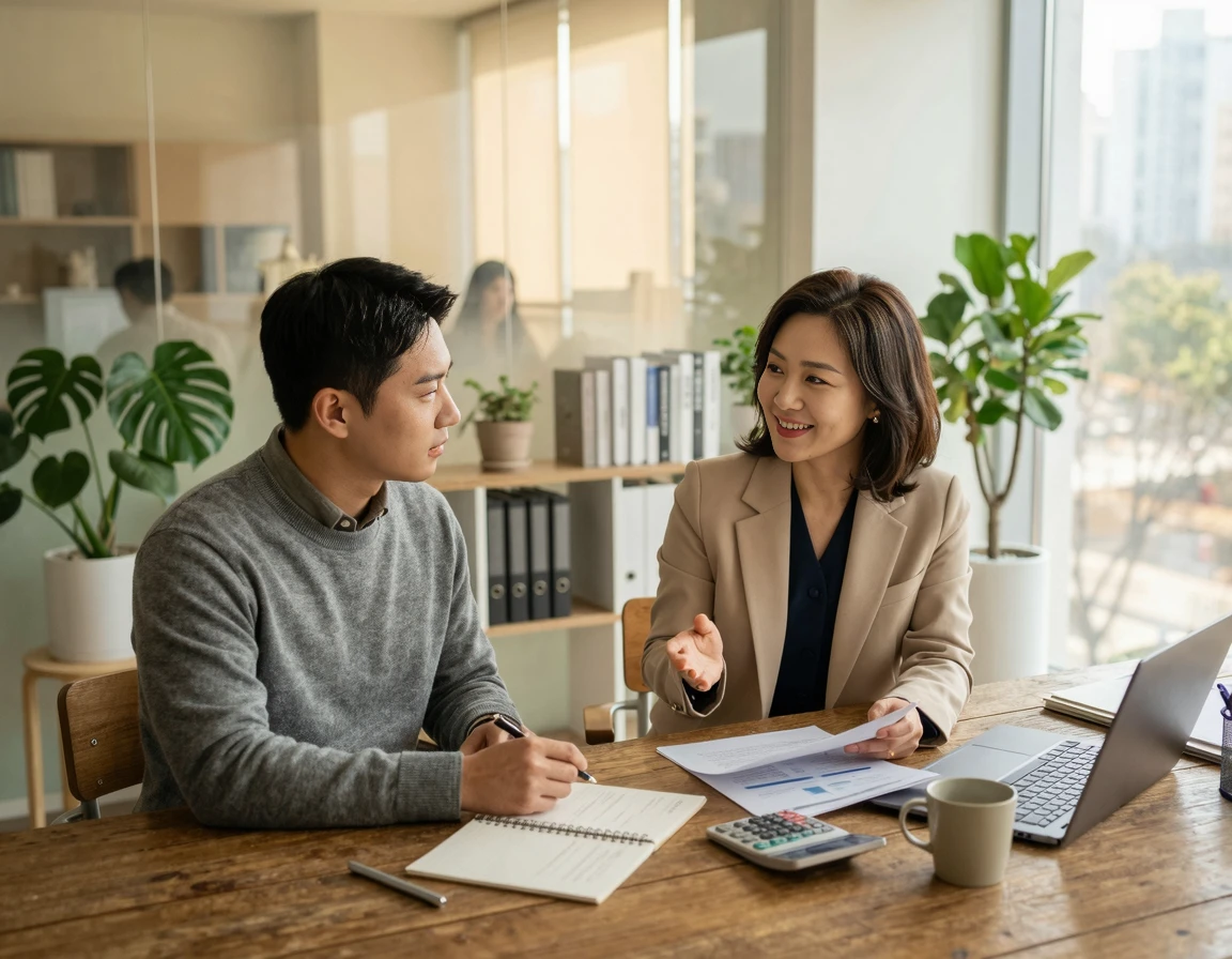 신용회복위원회 등에서 상담을 받는 모습