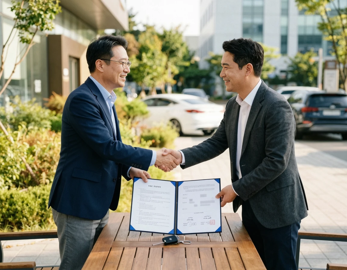 할부 차량 중고차 거래 성사 및 계약